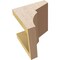 Ekena Millwork 6"W x 6"D x 6"H Wide Monterey Rough Cedar Woodgrain TimberThane Corbel, Primed Tan CORUR06X06X06MONRCPR - alternate 3
